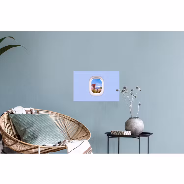 Muursticker - Pagode - Berg - Bloesems — 4