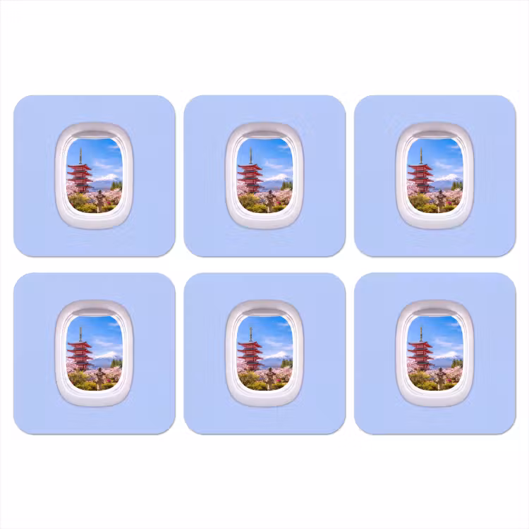 Onderzetter​ - Pagode - Berg - Bloesems — 1