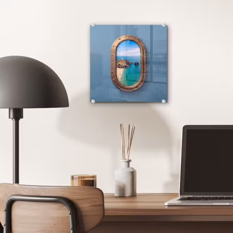 Glas schilderij - Vuurtoren - Kust - Zee — 7