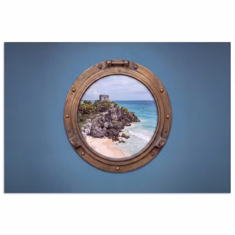 Poster - Gebouw - Strand - Zee — 1
