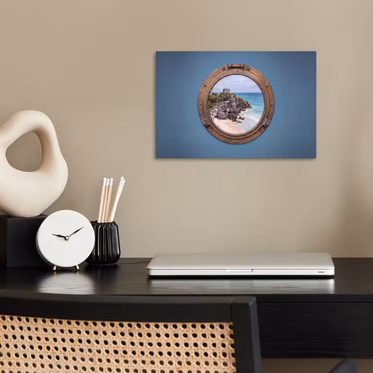Poster - Gebouw - Strand - Zee — 2