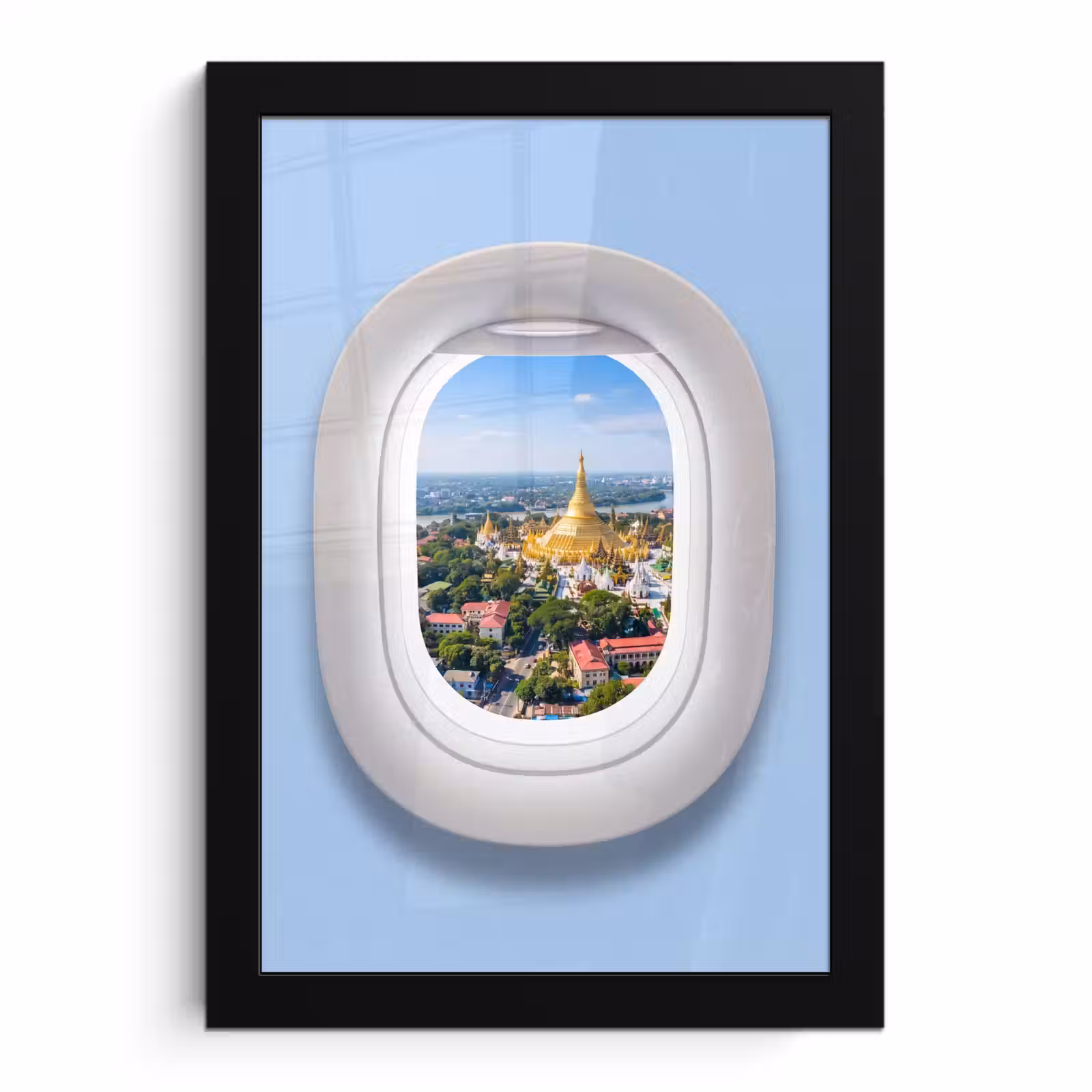 Poster met lijst - Pagode - Stad - Uitzicht — 1