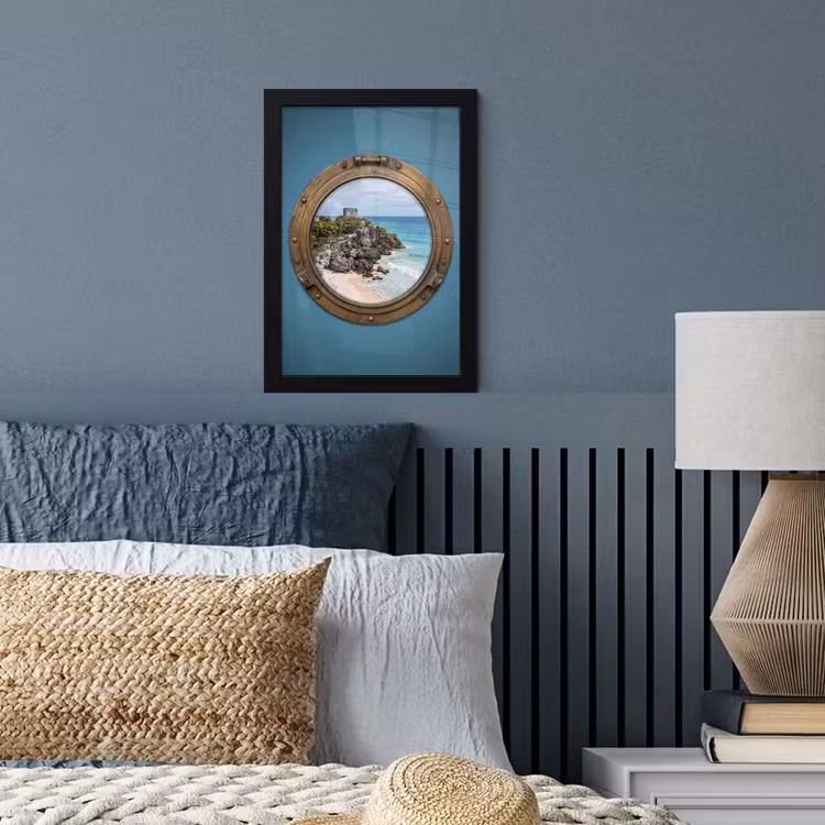 Poster met lijst - Gebouw - Strand - Zee — 3