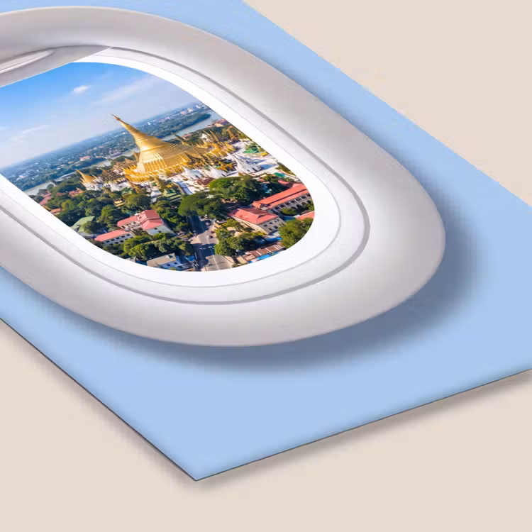 Poster met lijst - Pagode - Stad - Uitzicht — 7