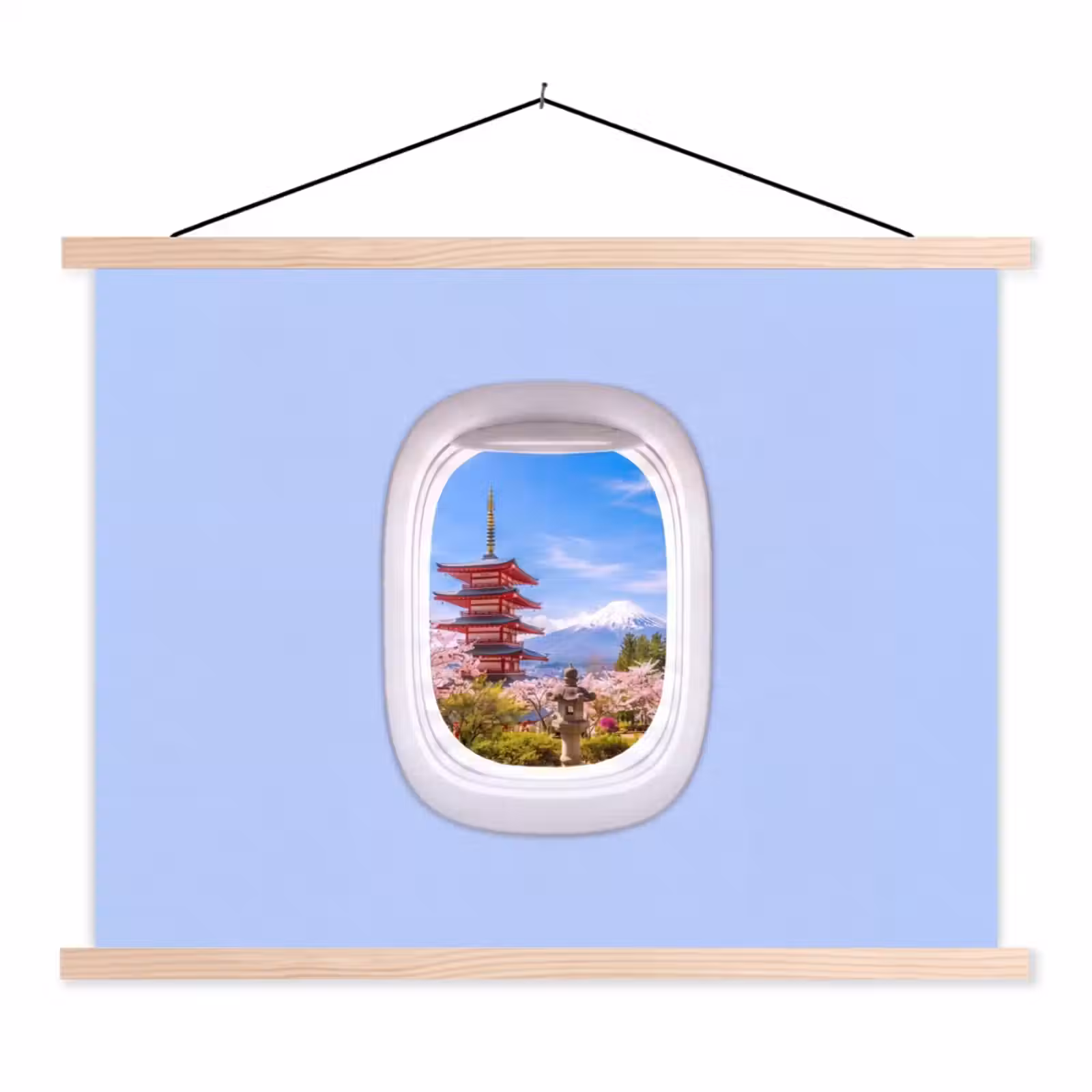 Schoolplaat - Pagode - Berg - Bloesems — 1