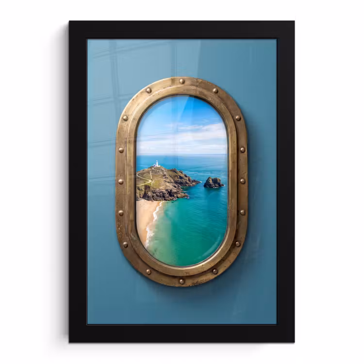 Poster met lijst - Vuurtoren - Kust - Zee — 1