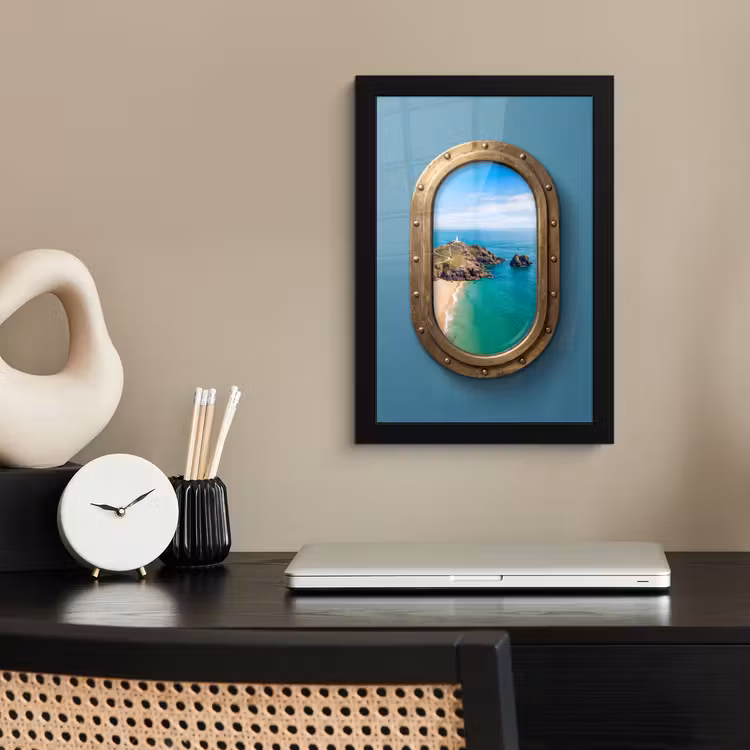 Poster met lijst - Vuurtoren - Kust - Zee — 2