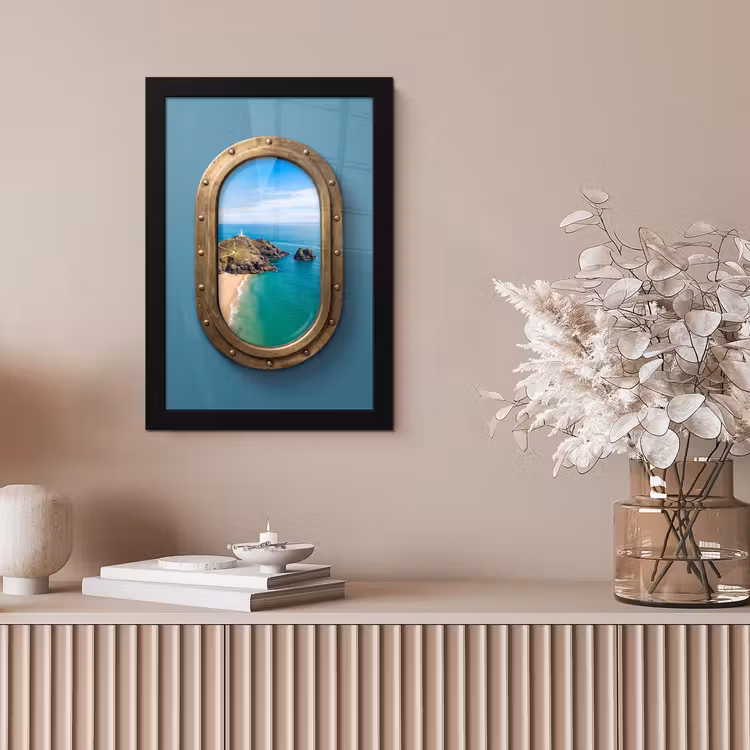 Poster met lijst - Vuurtoren - Kust - Zee — 5