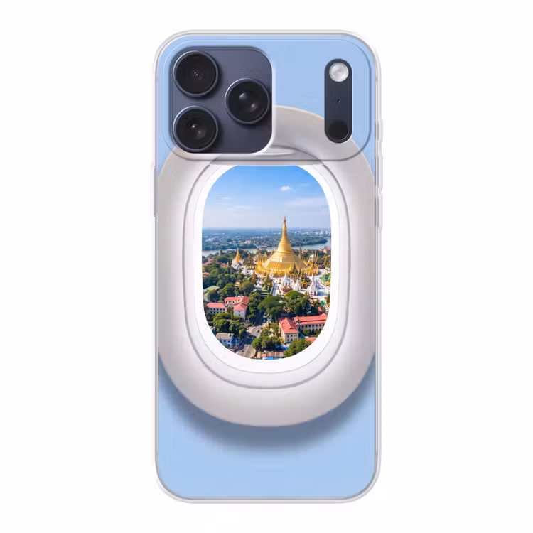 Telefoonhoesje Softcase - Pagode - Stad - Uitzicht — 1
