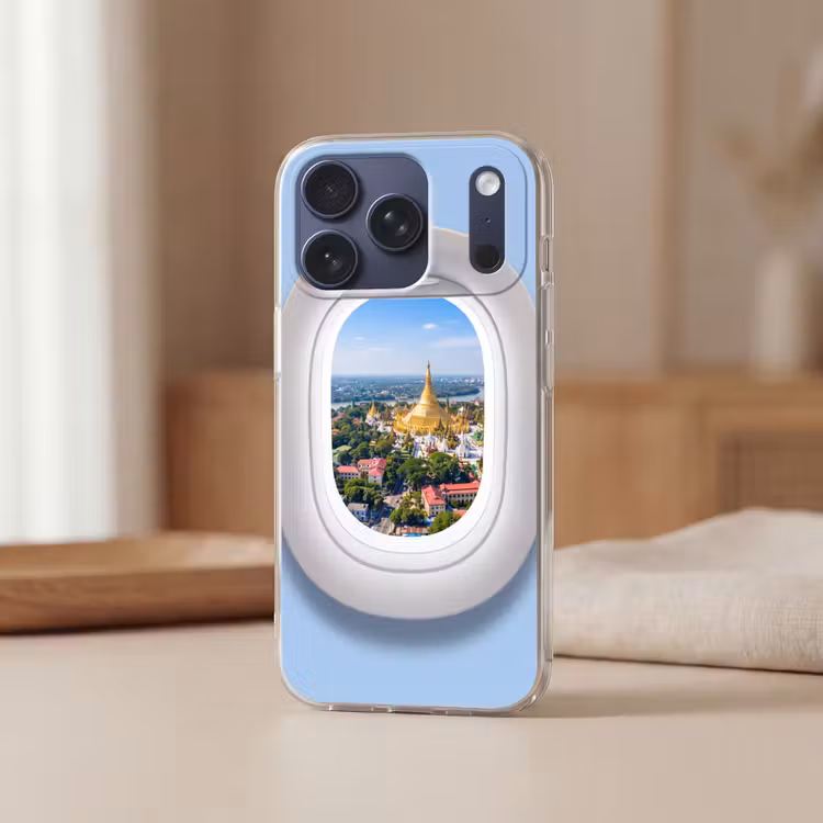 Telefoonhoesje Softcase - Pagode - Stad - Uitzicht — 3