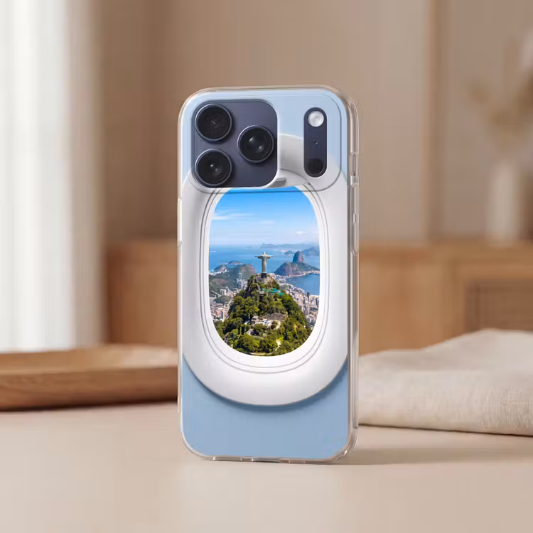 Telefoonhoesje Softcase - Standbeeld - Rio - Uitzicht — 3