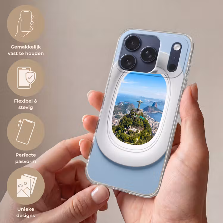 Telefoonhoesje Softcase - Standbeeld - Rio - Uitzicht — 4