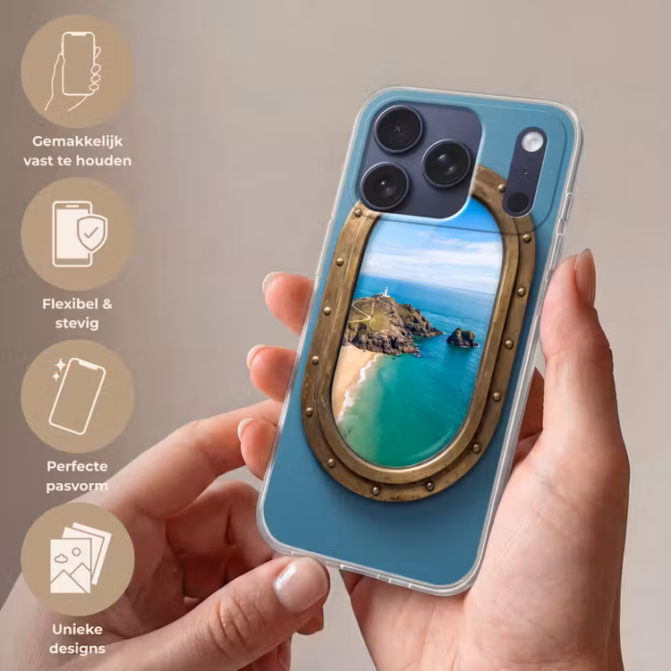 Telefoonhoesje Softcase - Vuurtoren - Kust - Zee — 4