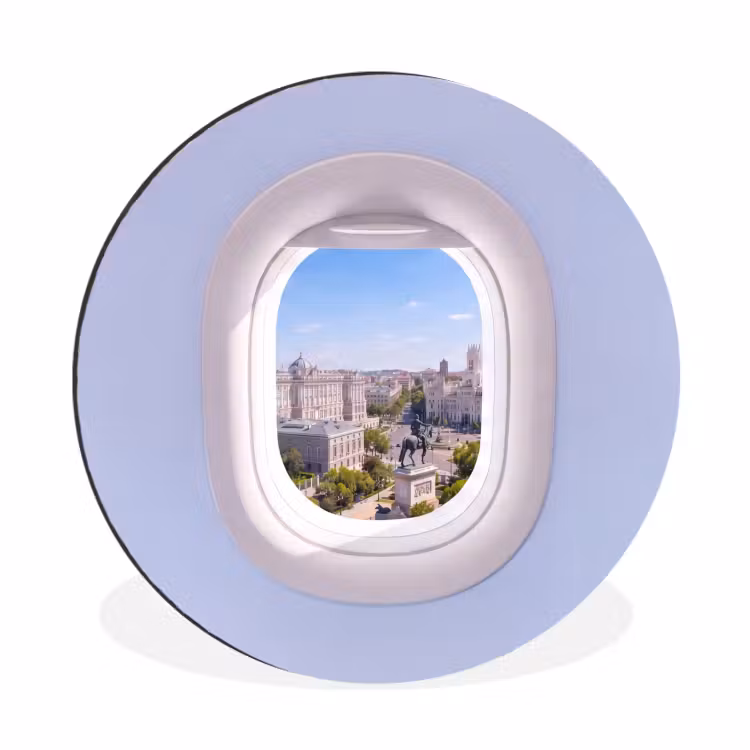 Wandcirkel - Aluminium - Stad - Uitzicht - Reizen — 1