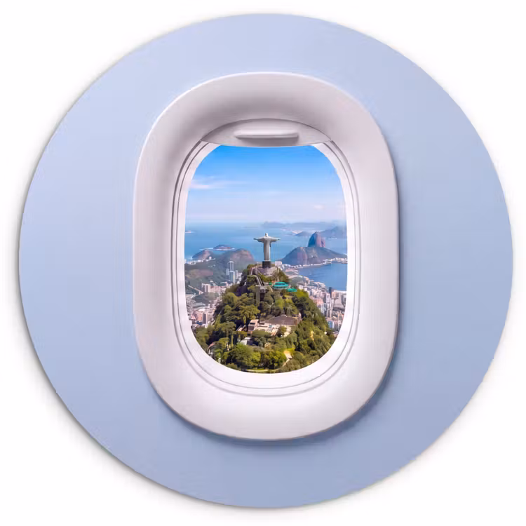 Wandcirkel - Glas - Standbeeld - Rio - Uitzicht — 1
