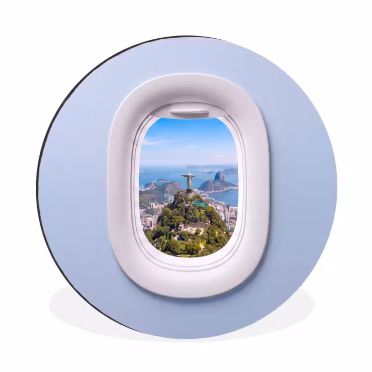 Wandcirkel - Aluminium - Standbeeld - Rio - Uitzicht — 1
