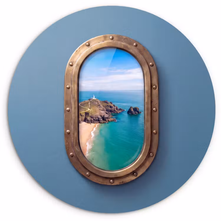 Wandcirkel - Glas - Vuurtoren - Kust - Zee — 1