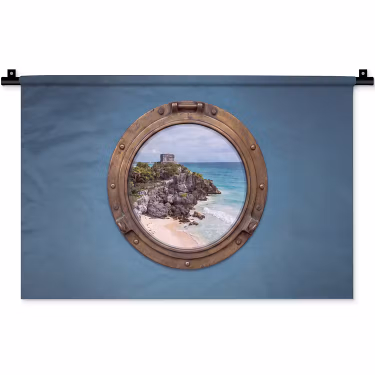 Wandkleed - Gebouw - Strand - Zee — 1
