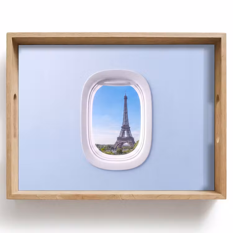 Dienblad - Eiffeltoren - Vliegtuigraam - Reizen — 1