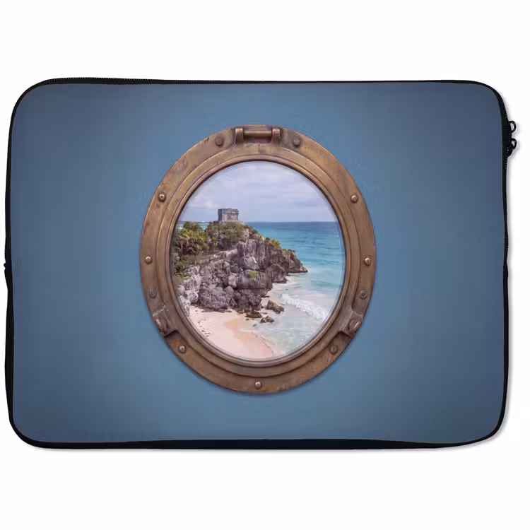 Laptophoes - Gebouw - Strand - Zee — 1