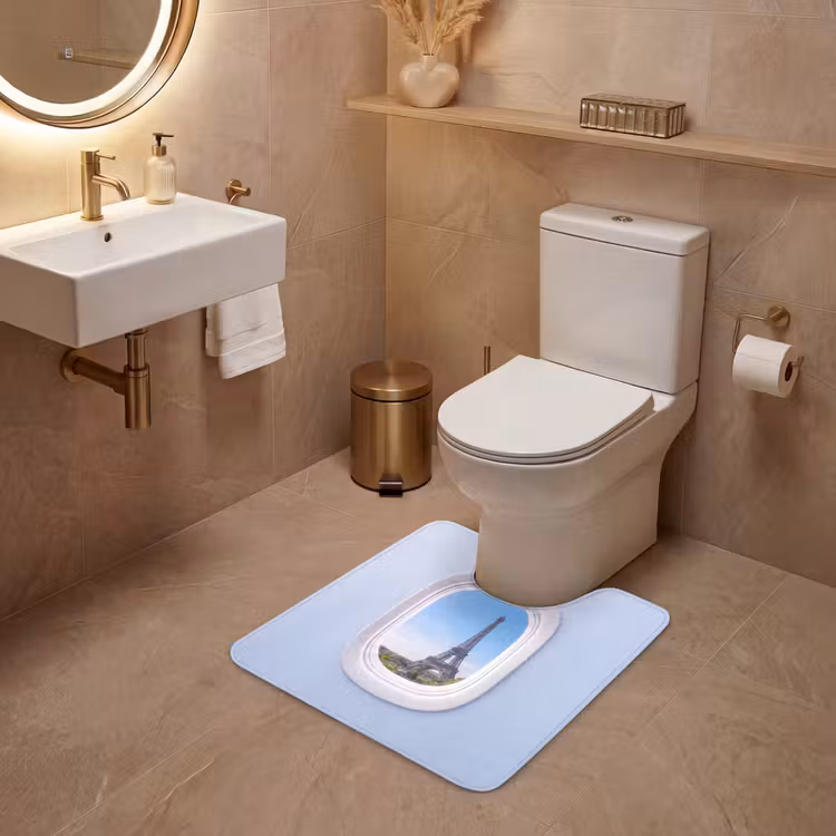 Wc Mat - Eiffeltoren - Vliegtuigraam - Reizen — 3