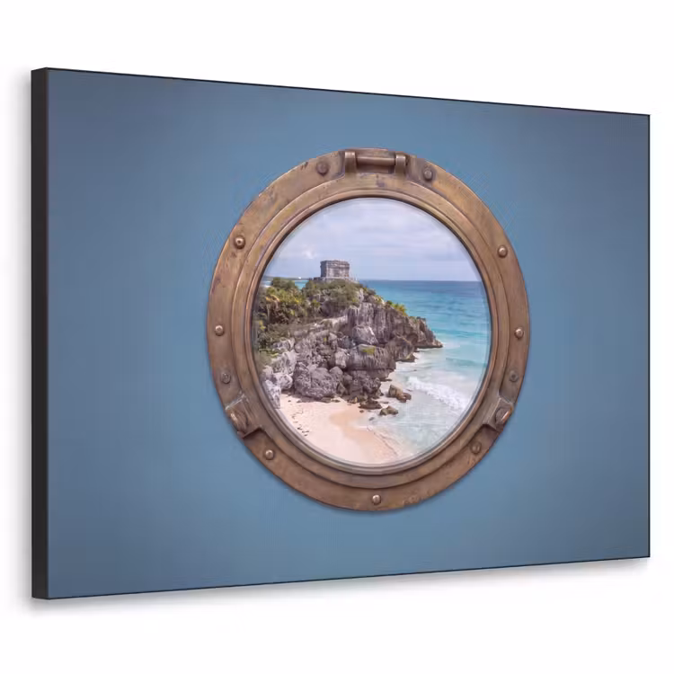 Art Frame - Gebouw - Strand - Zee — 1
