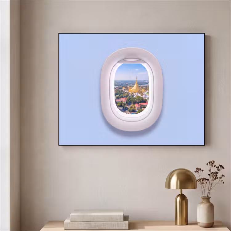 Art Frame - Pagode - Stad - Uitzicht — 5