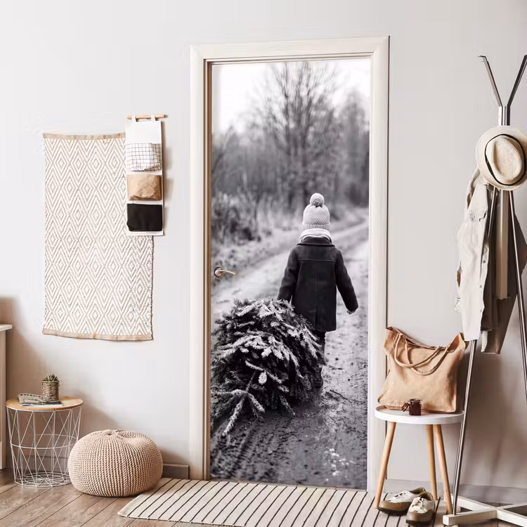Deursticker - Kind - Boom - Winter — 8