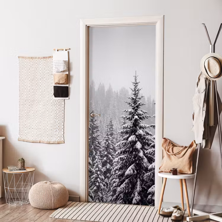 Deursticker - Bomen - Sneeuw - Natuur — 8