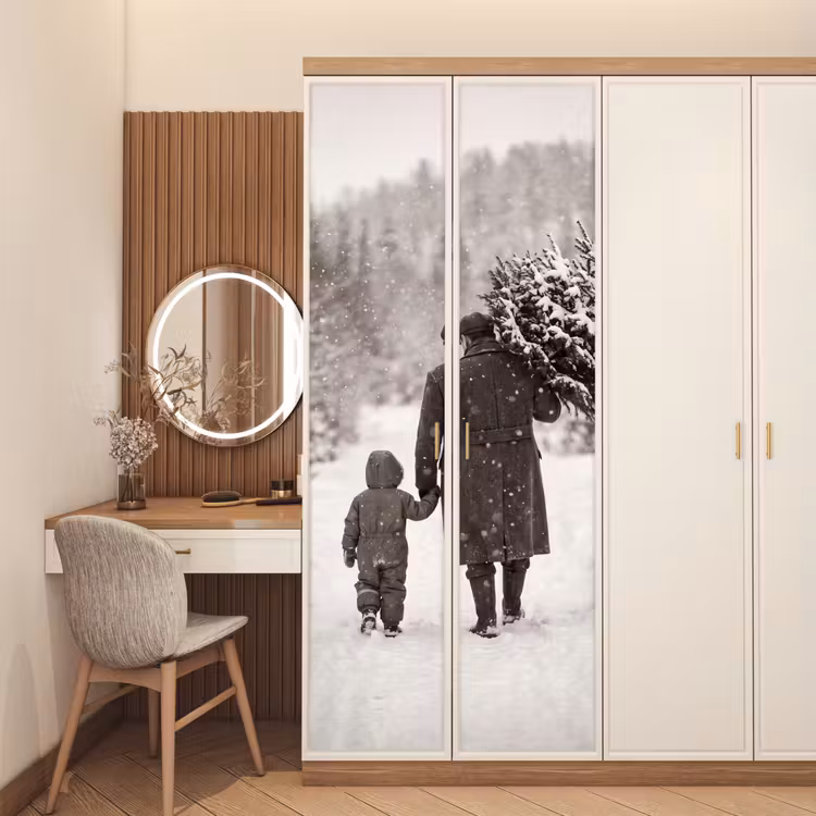 Deursticker - Man - Kind - Winter — 5