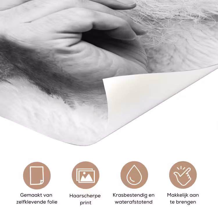Deursticker - Kerstman - Zwart-wit - Kerst — 3