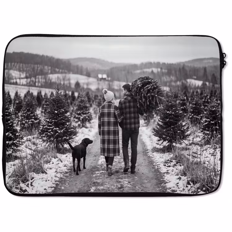 Laptophoes - Mensen - Kerstboom - Winter — 1