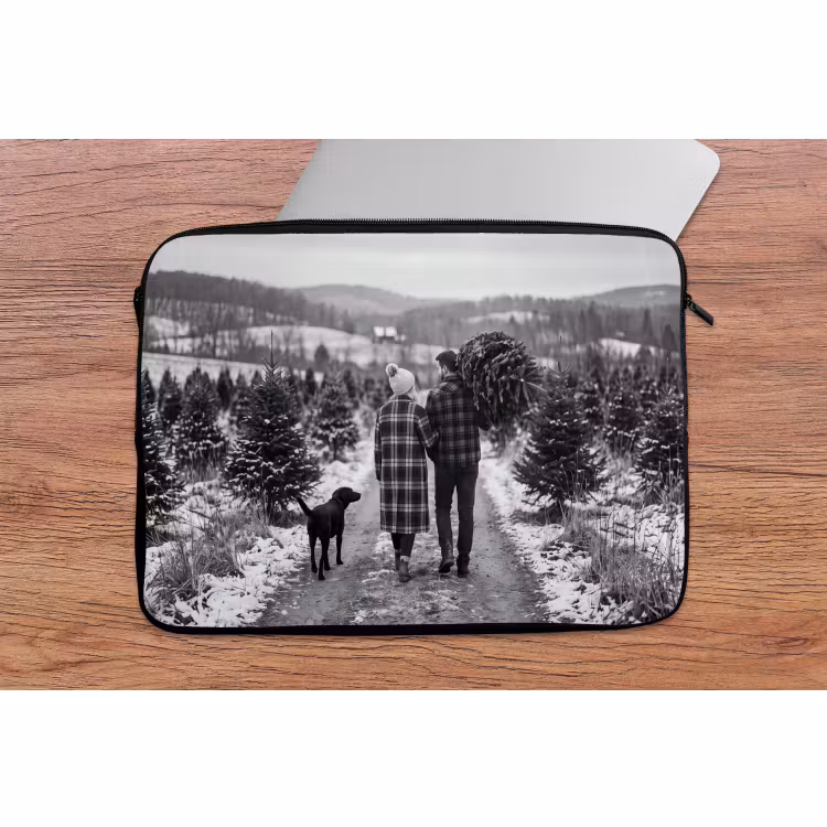 Laptophoes - Mensen - Kerstboom - Winter — 2