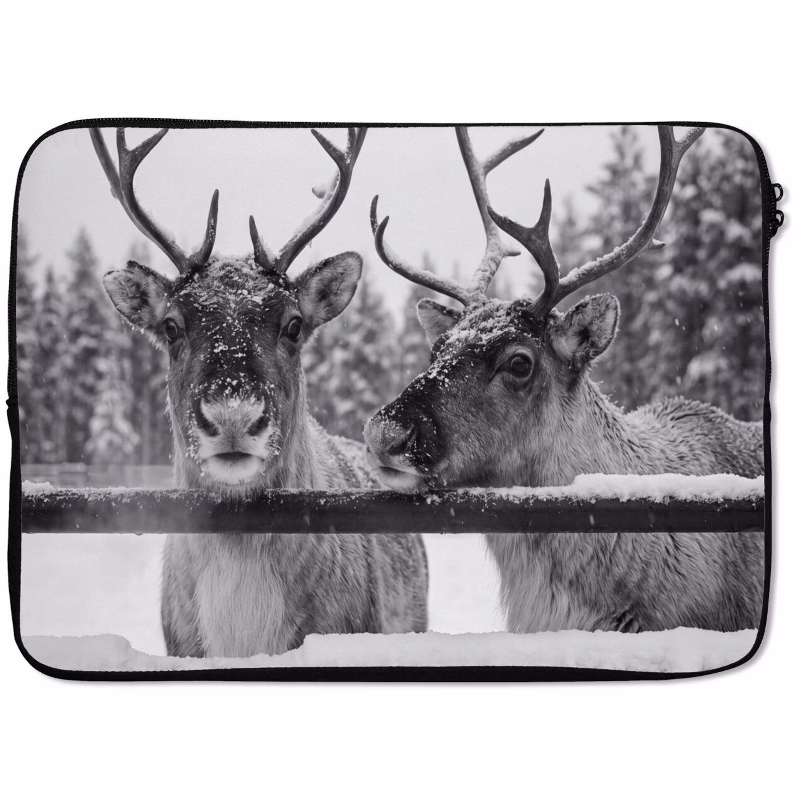 Laptophoes - Rendier - Sneeuw - Winter — 1