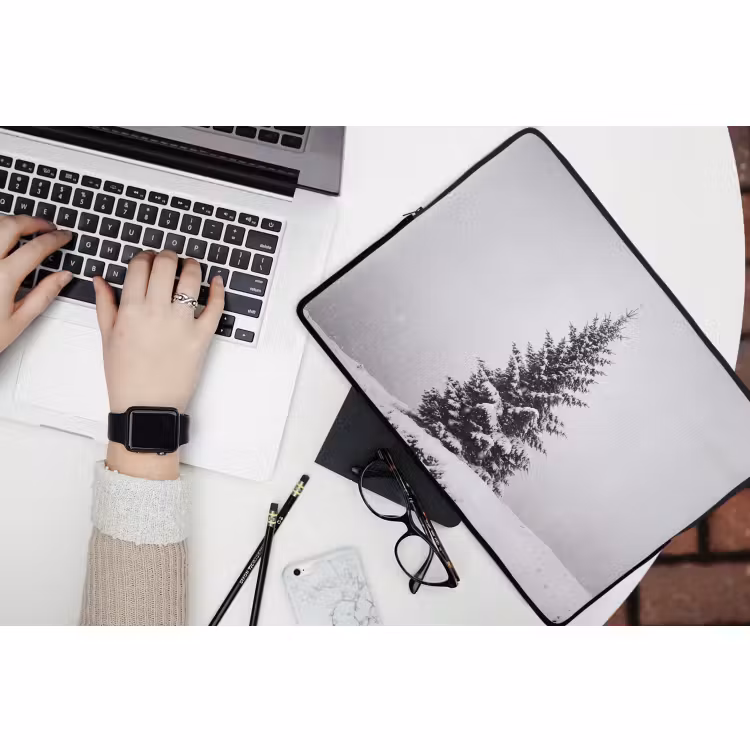 Laptophoes - Boom - Winter - Sneeuw — 3