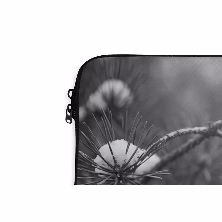 Laptophoes - Kerstbel - Boom - Zwart-wit — 5