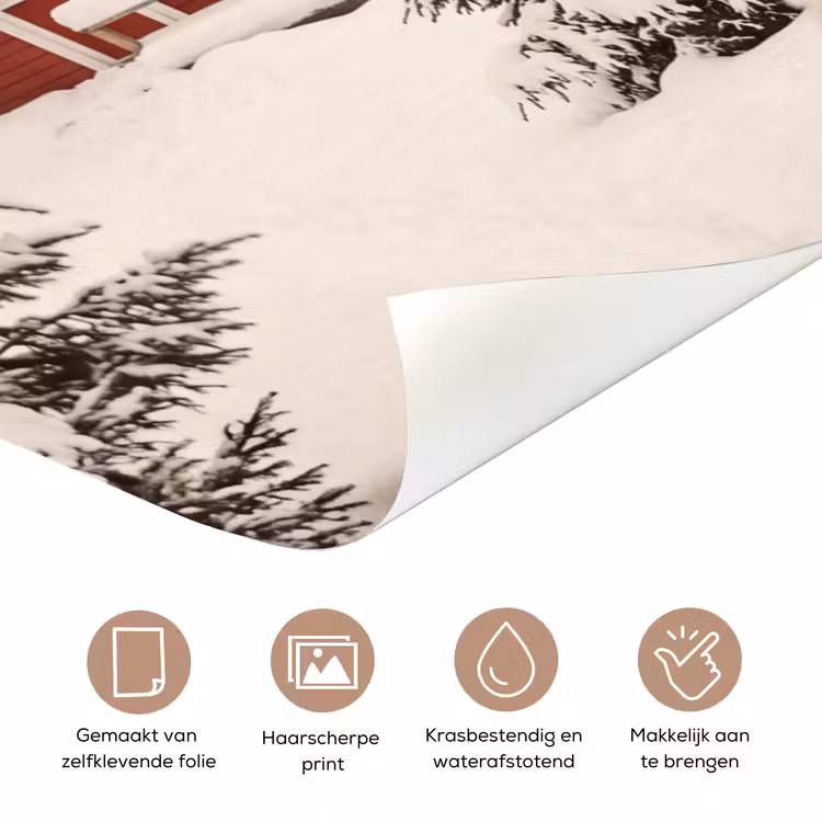 Deursticker - Huis - Winter - Sneeuw — 3