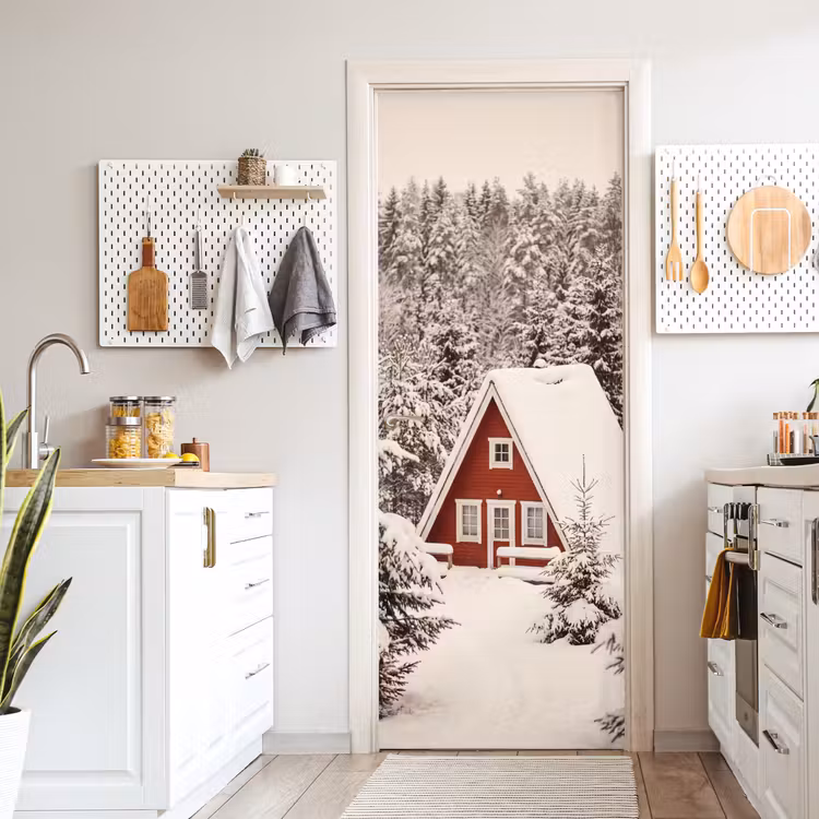 Deursticker - Huis - Winter - Sneeuw — 7