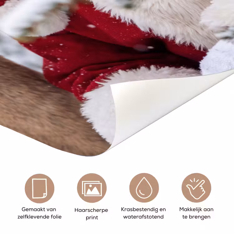 Deursticker - Kerstman - Hert - Sneeuw — 3