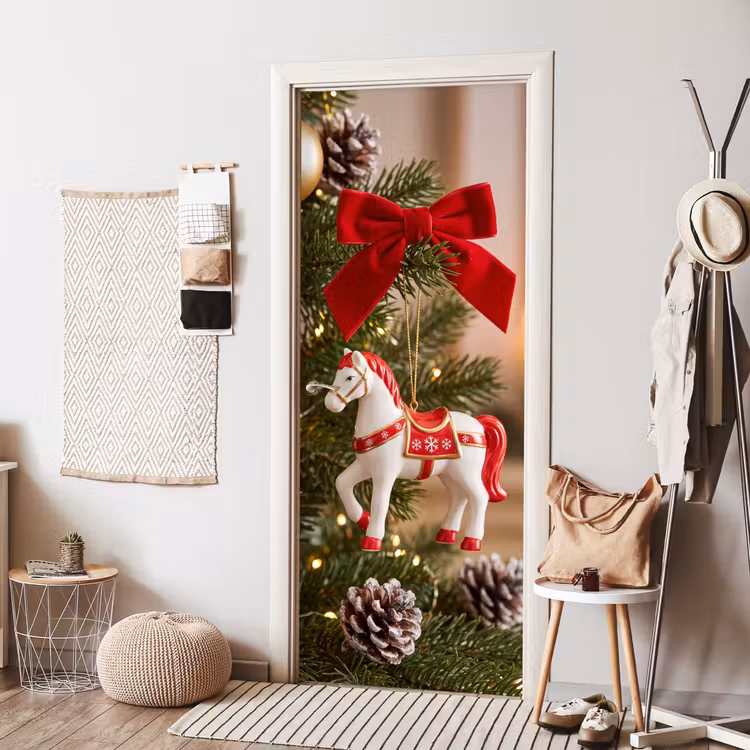 Deursticker - Paard - Kerst - Decoratie — 8