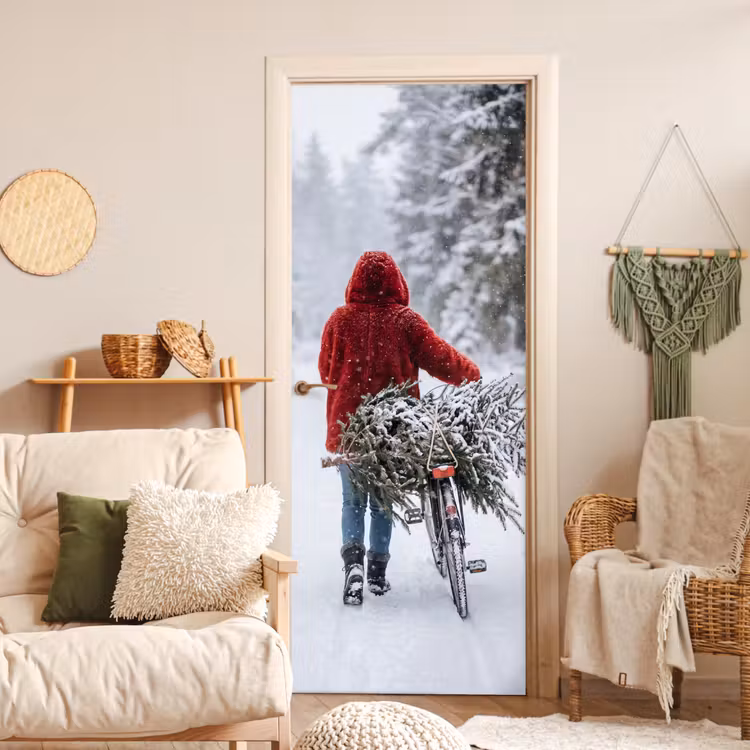 Deursticker - Persoon - Boom - Winter — 4