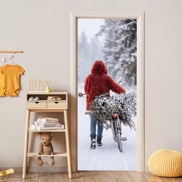 Deursticker - Persoon - Boom - Winter — 6