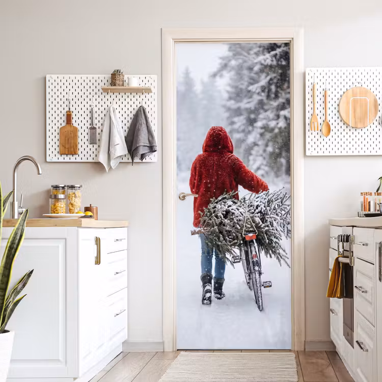 Deursticker - Persoon - Boom - Winter — 7