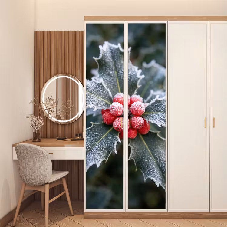 Deursticker - Plant - Berijpte - Winter — 5