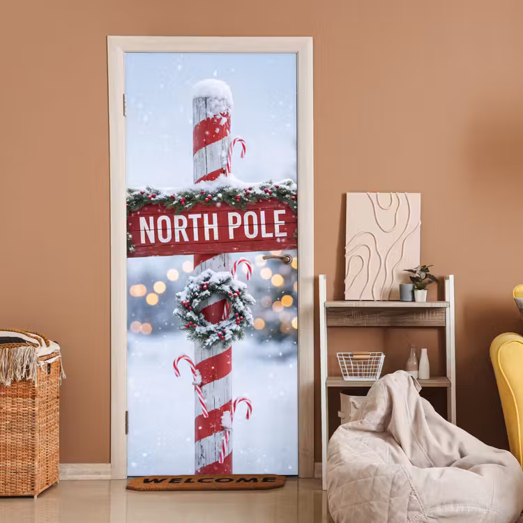 Deursticker - Kerst - Sneeuw - Winter — 2