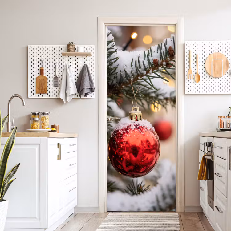 Deursticker - Kerstbal - Sneeuw - Winter — 7