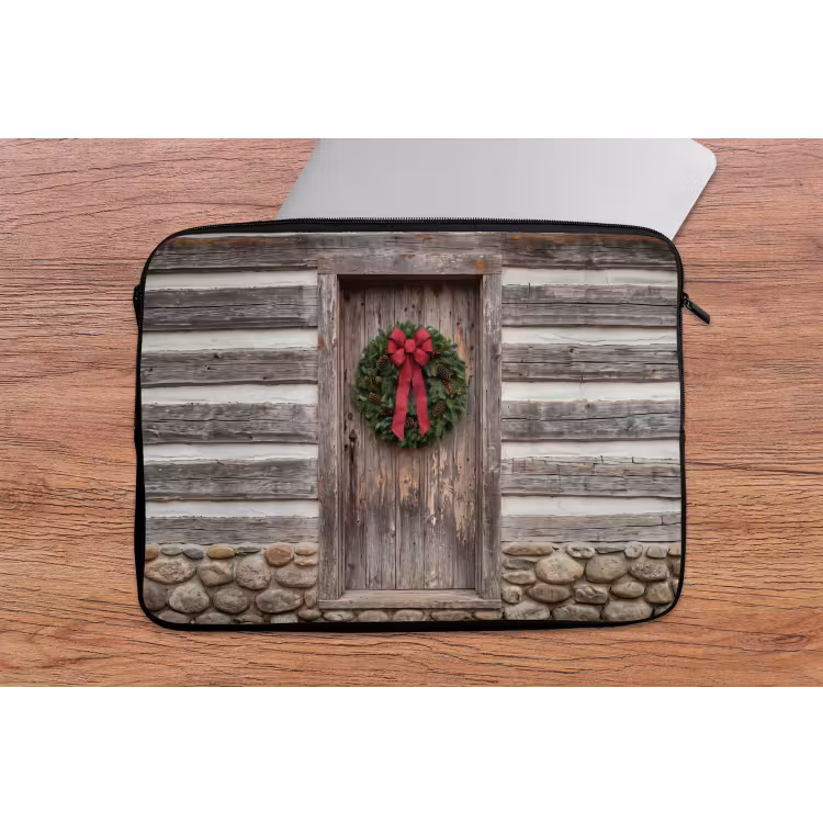 Laptophoes - Krâns - Deur - Kerst — 2