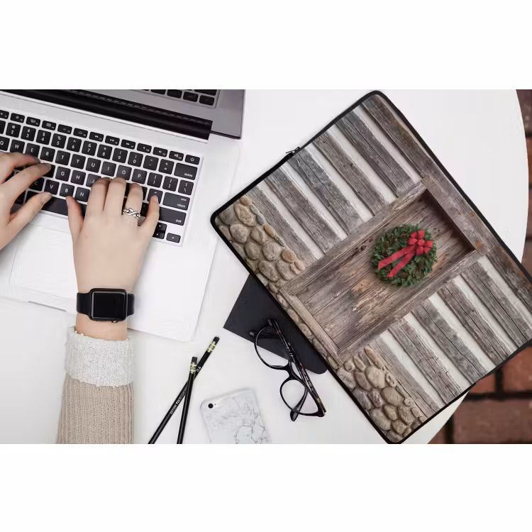 Laptophoes - Krâns - Deur - Kerst — 3
