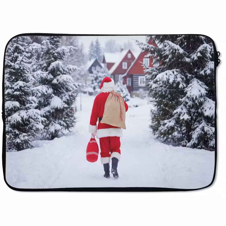 Laptophoes - Kerstman - Sneeuw - Winter — 1