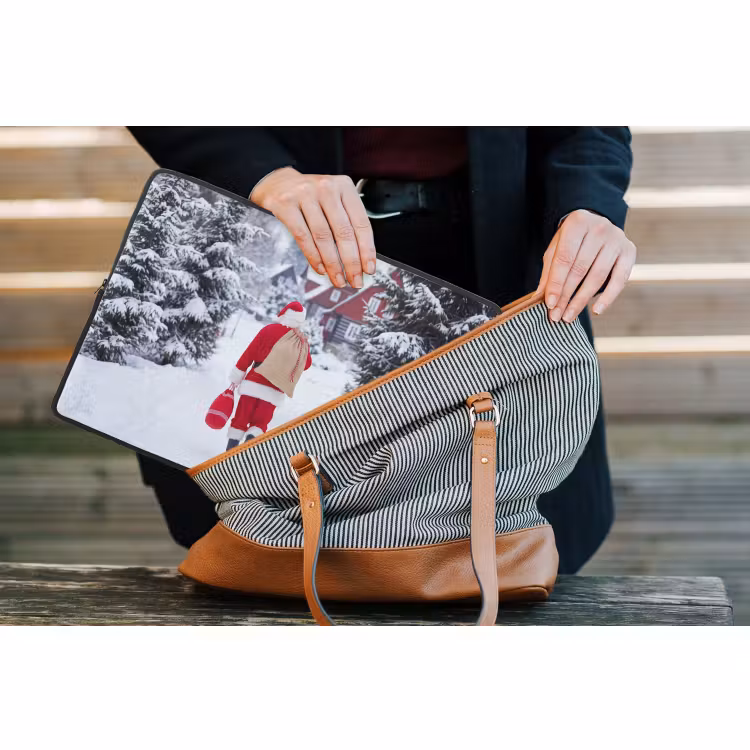 Laptophoes - Kerstman - Sneeuw - Winter — 4
